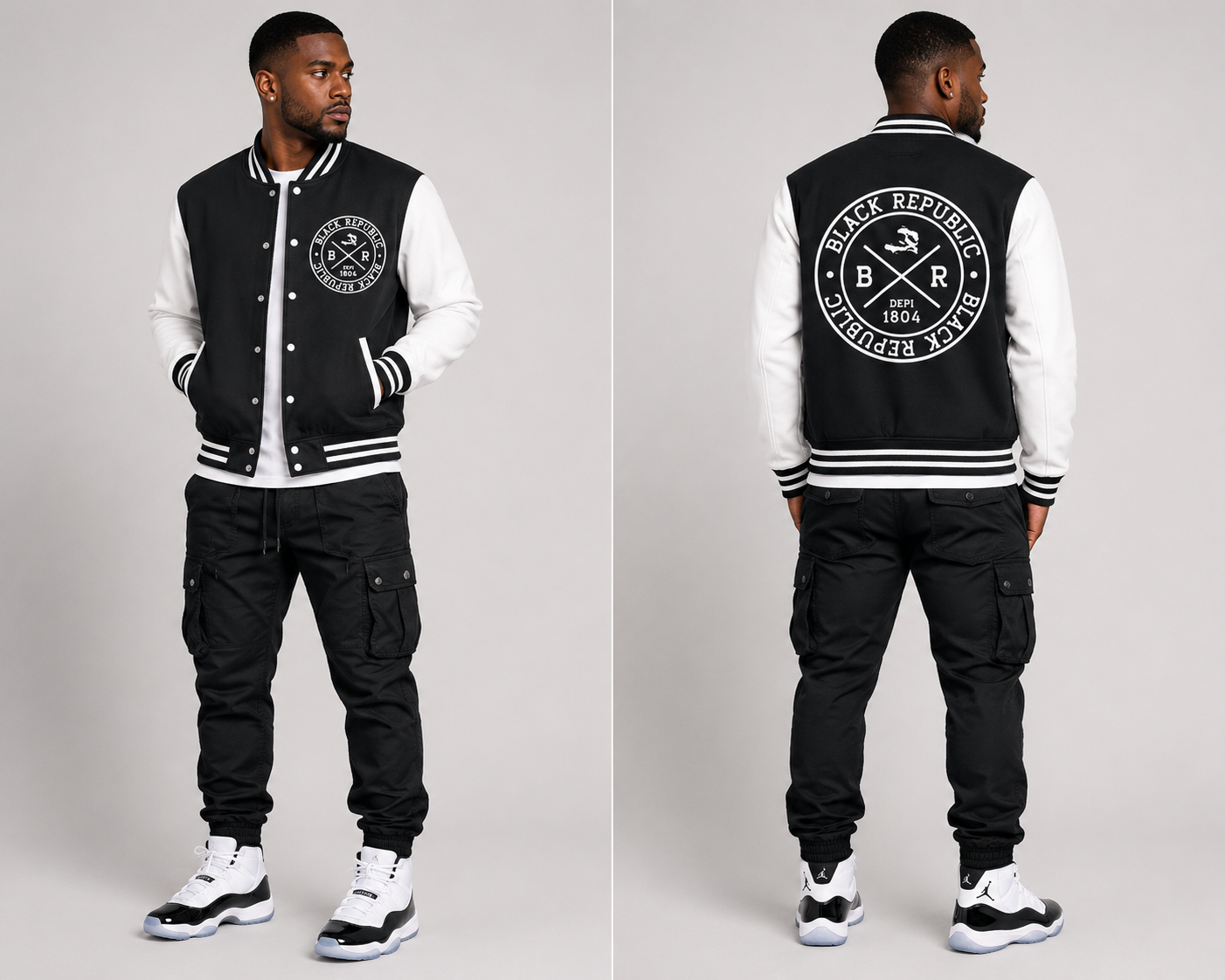 BLACK REPUBLIC DEPI 1804 LETTERMAN JACKET